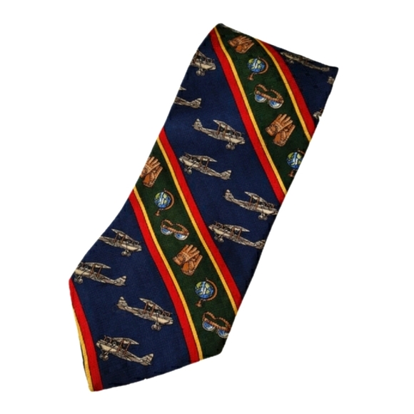 Vintage Other - Vintage Resilio Retro Avionic Airplane Retro Explorer Men's Tie
